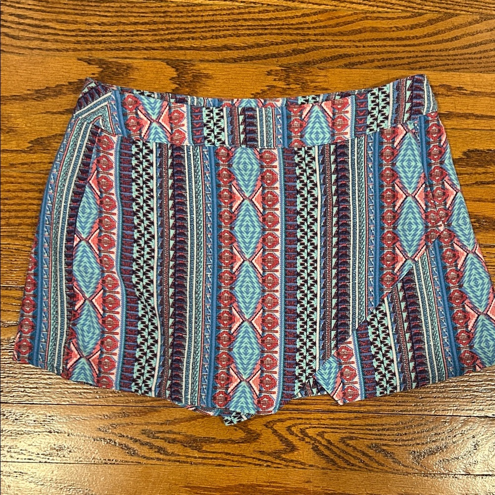 Pink Republic Multicolor Geometric Skort